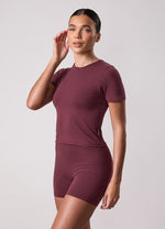 Gym King Plush Short Sleeve T-Shirt - Burgundy thumbnail