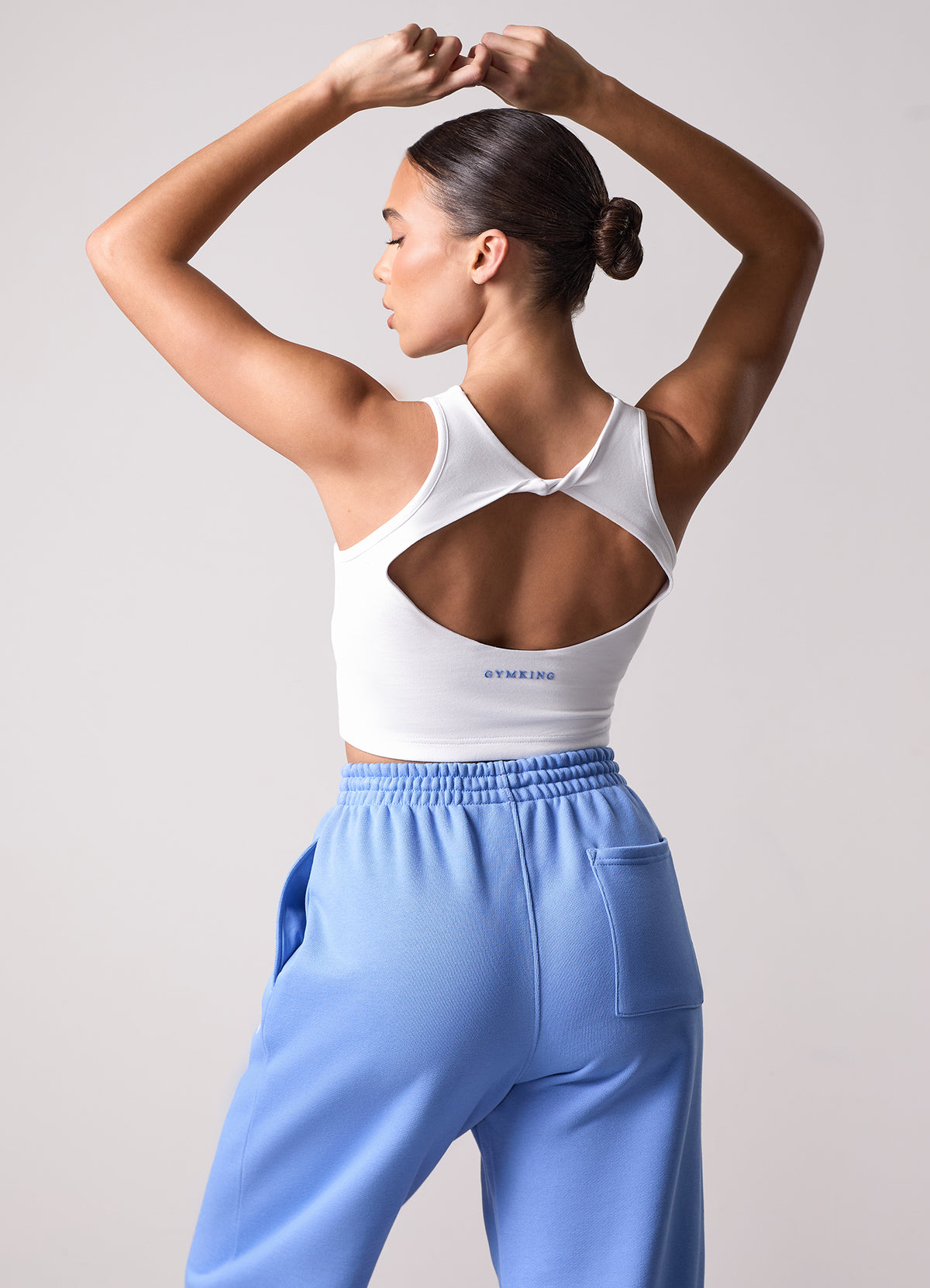Gym King Define Open Back Vest - White