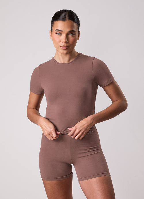 Gym King Plush Short Sleeve T-Shirt - Fawn