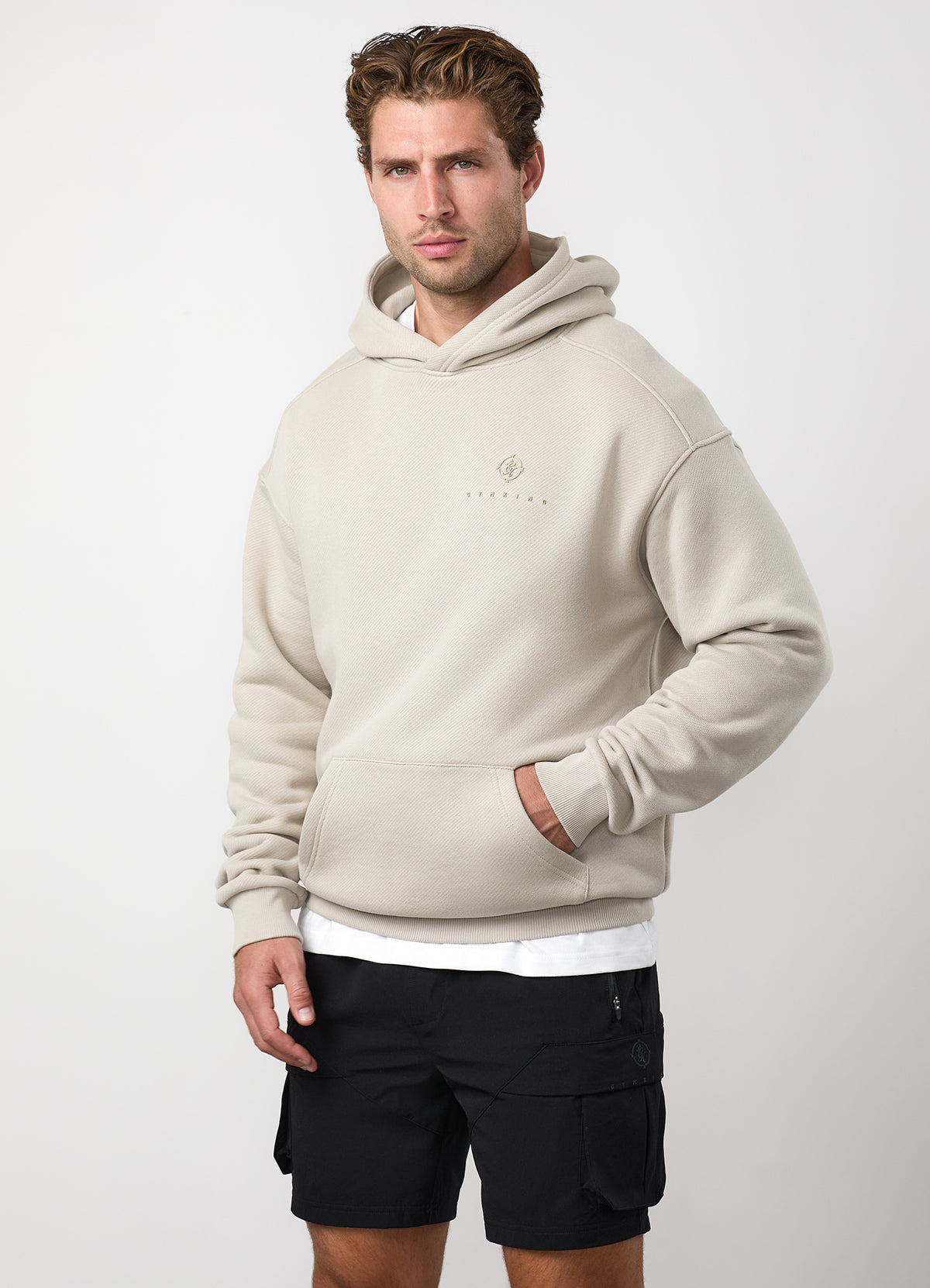 Gym King Rebellion Phantom Hoodie - Stone