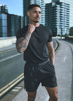 Gym King Rebellion Echo AOP T-Shirt - Black thumbnail