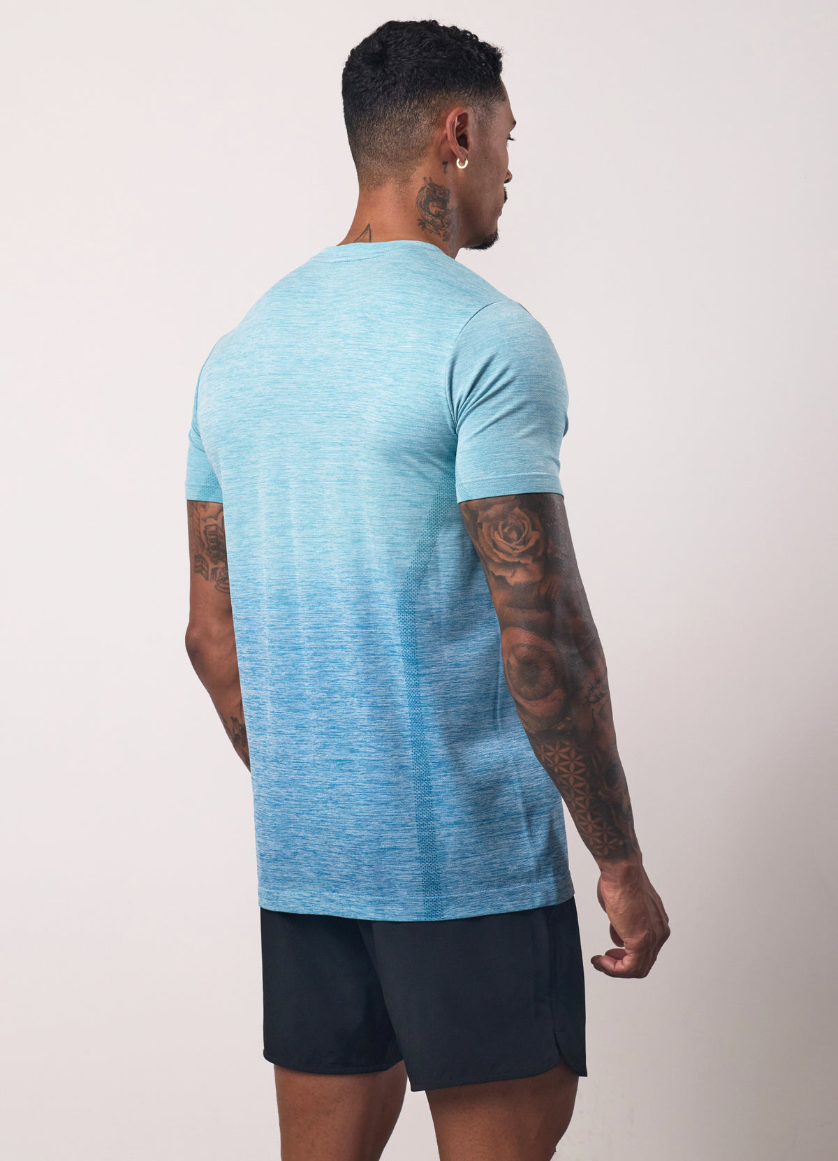 Gym King Relentless Ombre Seamless T-Shirt - Sea Mist