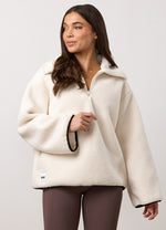 Gym King Replenish Borg Half Zip - Marshmallow (miniatuurafbeelding)