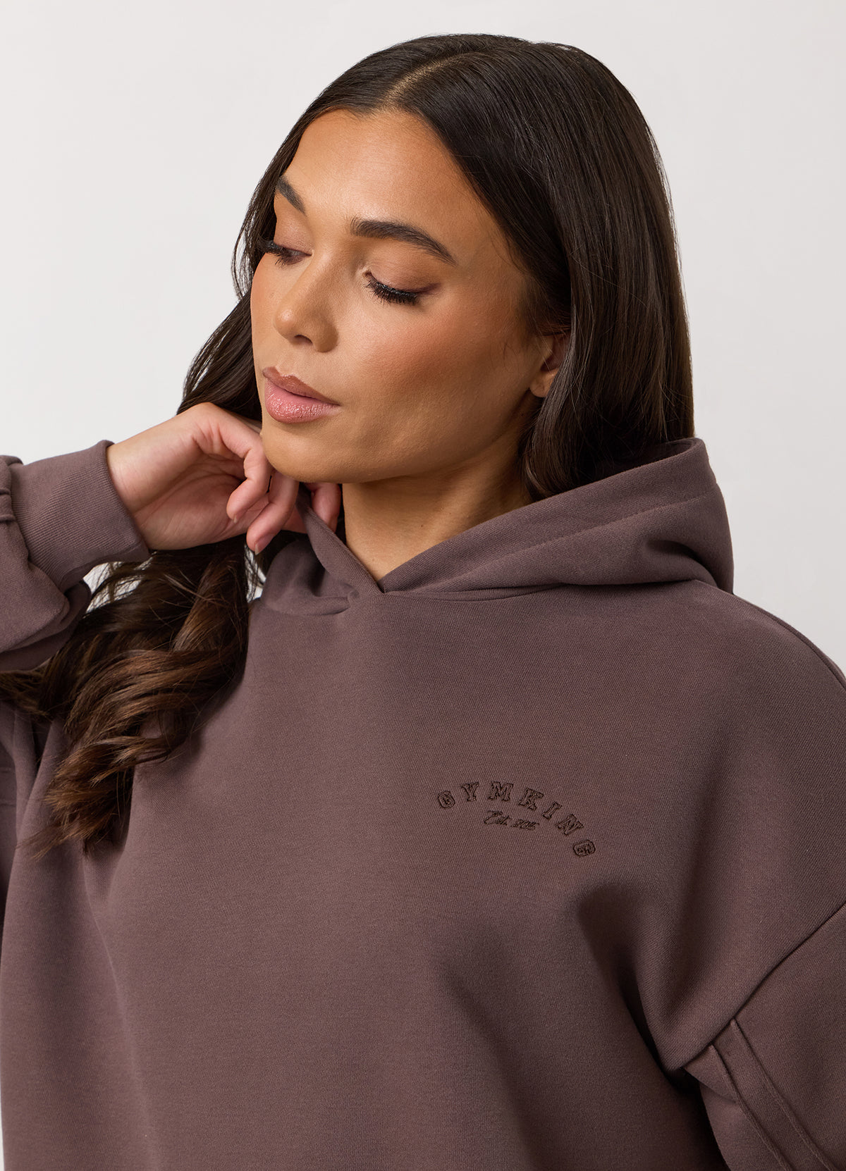 Gym King Replenish Peached Seam Hoodie - Deep Mocha
