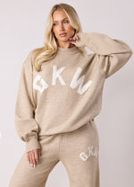 Gym King Restore Knit Crew - Oatmeal Marl (miniatuurafbeelding)