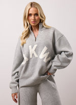 Gym King Restore 1/4 Zip Funnel - Snow Marl (miniatuurafbeelding)
