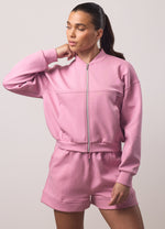 Gym King Retreat Cropped Bomber - Dusky Rose thumbnail