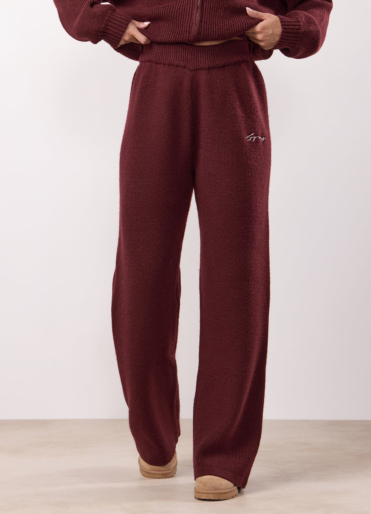 Gym King Rib Knit Trouser - Fig