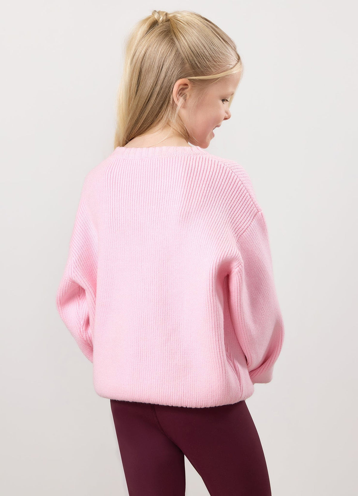 Gym King Kids Rib Knit Sweatshirt - Candy Pink