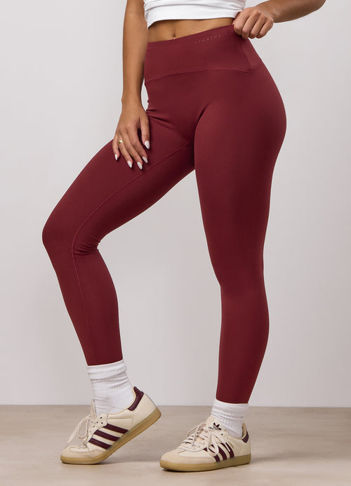 Gym King Peach Luxe Legging - Claret