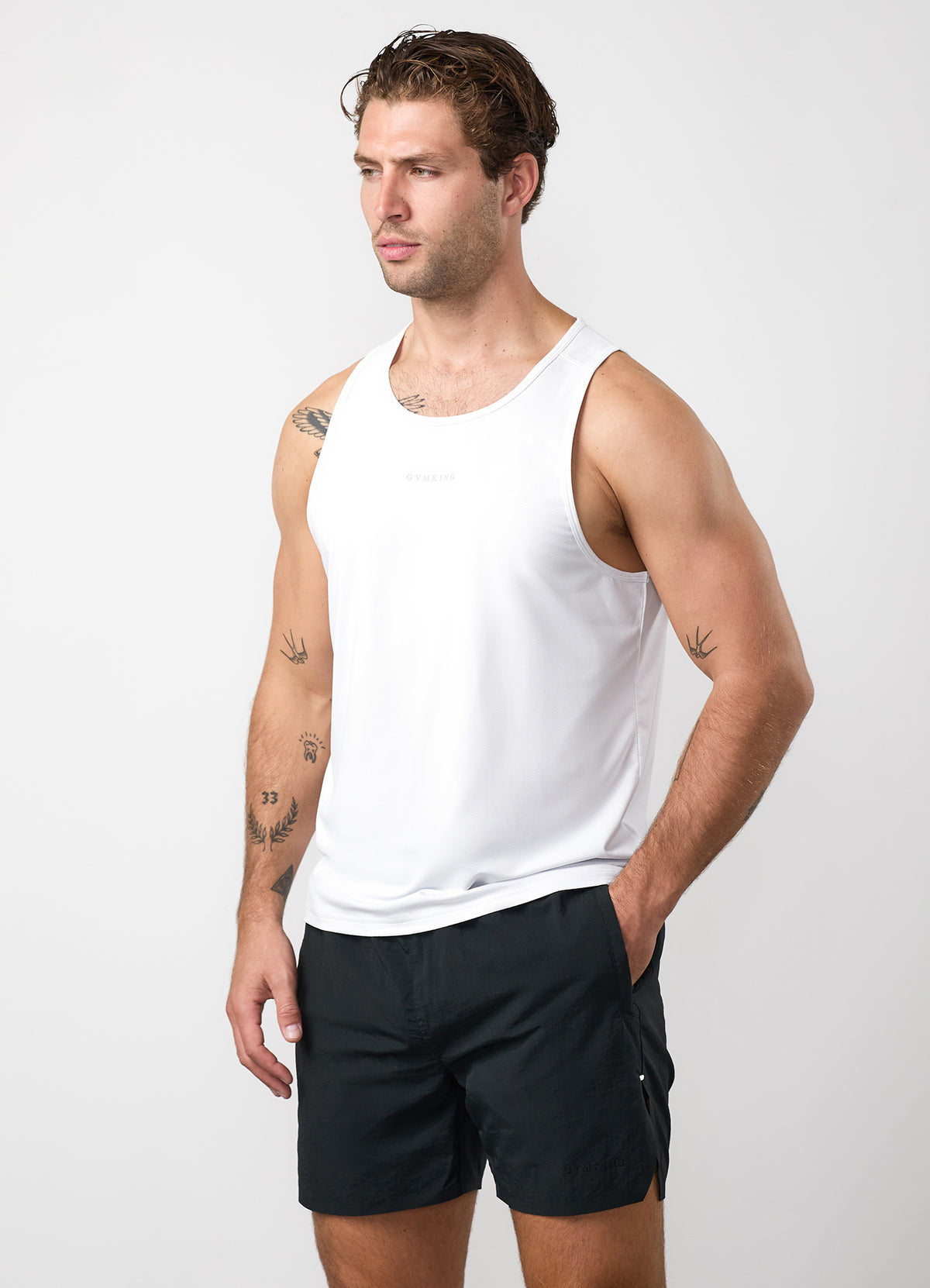 Gym King Roam Tank - White