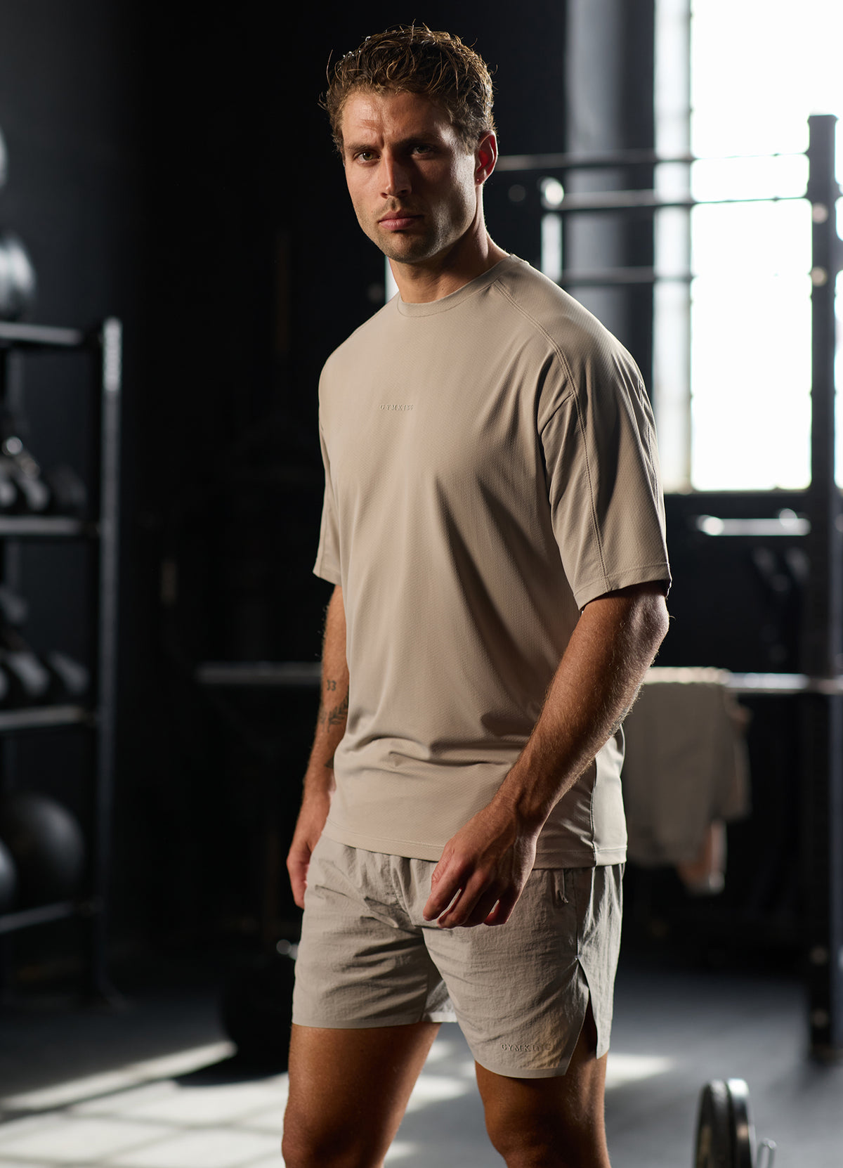 Gym King Roam T-Shirt - Taupe