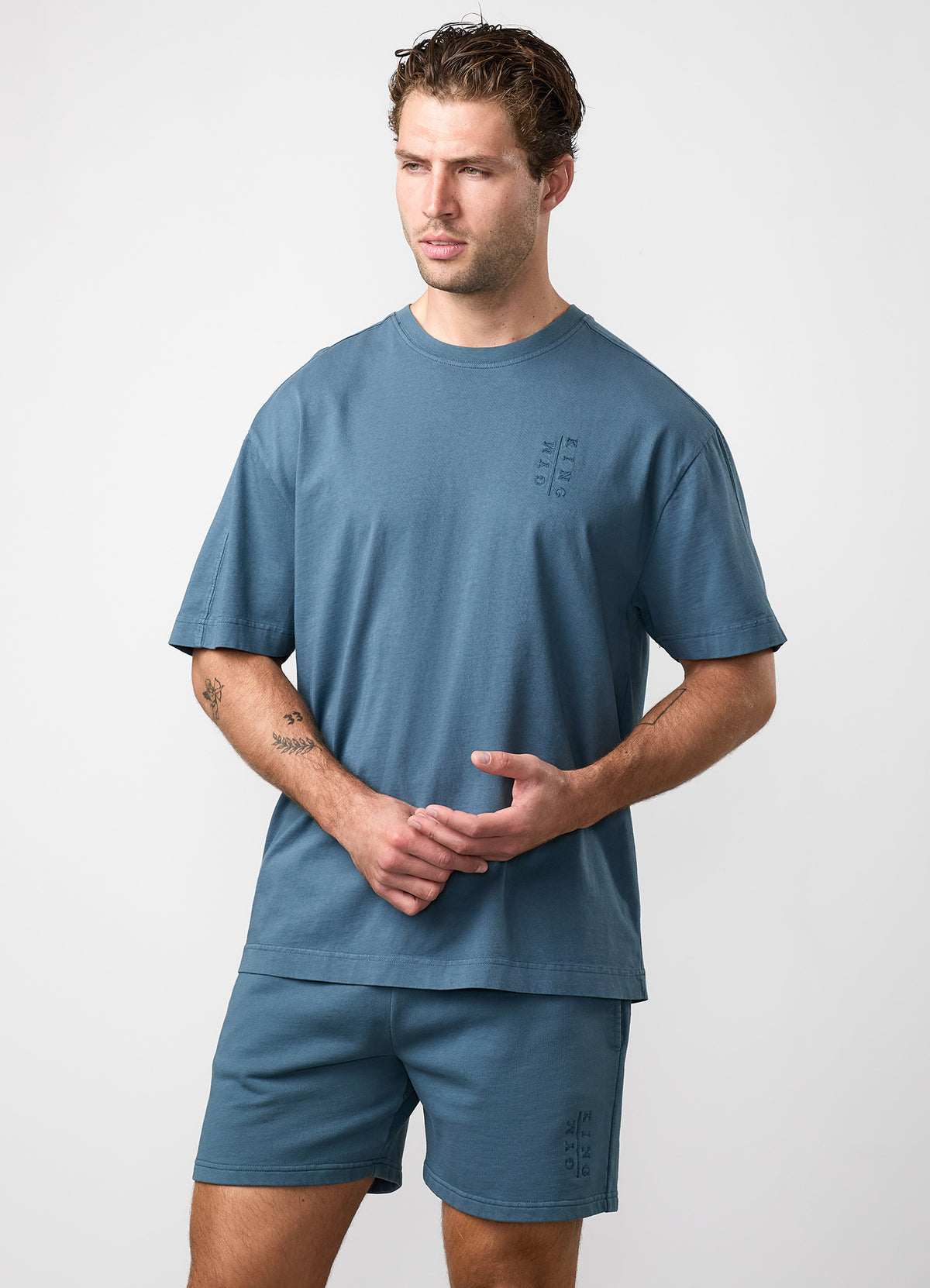 Gym King Roam Washed T-Shirt - Mountain Slate