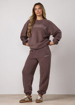 Gym King Sanctuary Polar Fleece Tracksuit Set - Deep Mocha thumbnail