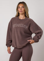 Gym King Sanctuary Polar Fleece Crew - Deep Mocha thumbnail