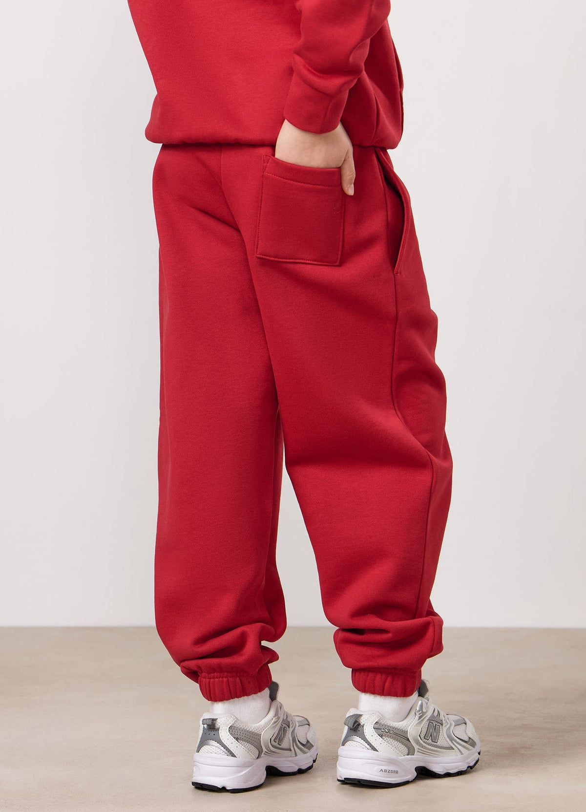 Gym King Kids Script Relaxed Fit Jogger - Scarlet Red
