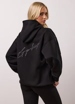 Gym King Script Fleece-hoodie - Zwart (miniatuurafbeelding)