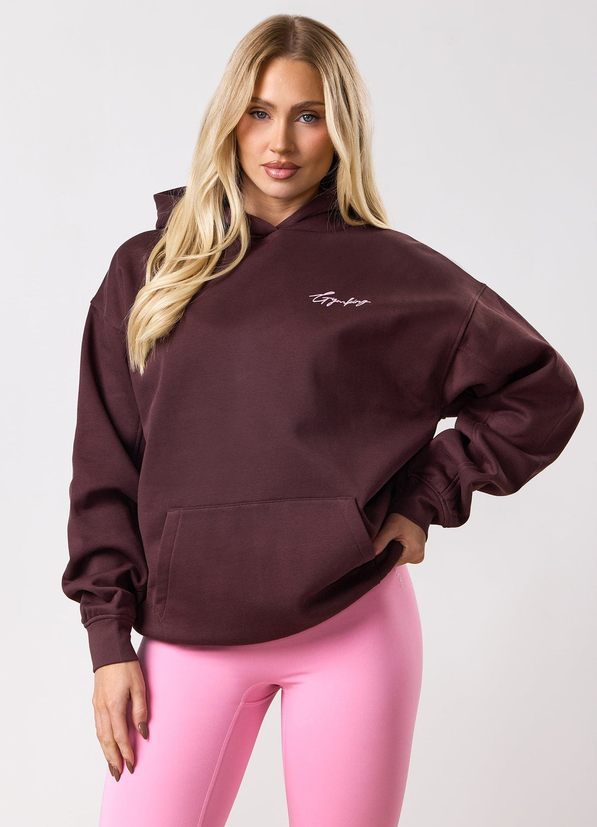 Gym King Script Mindset Hoodie - Espresso