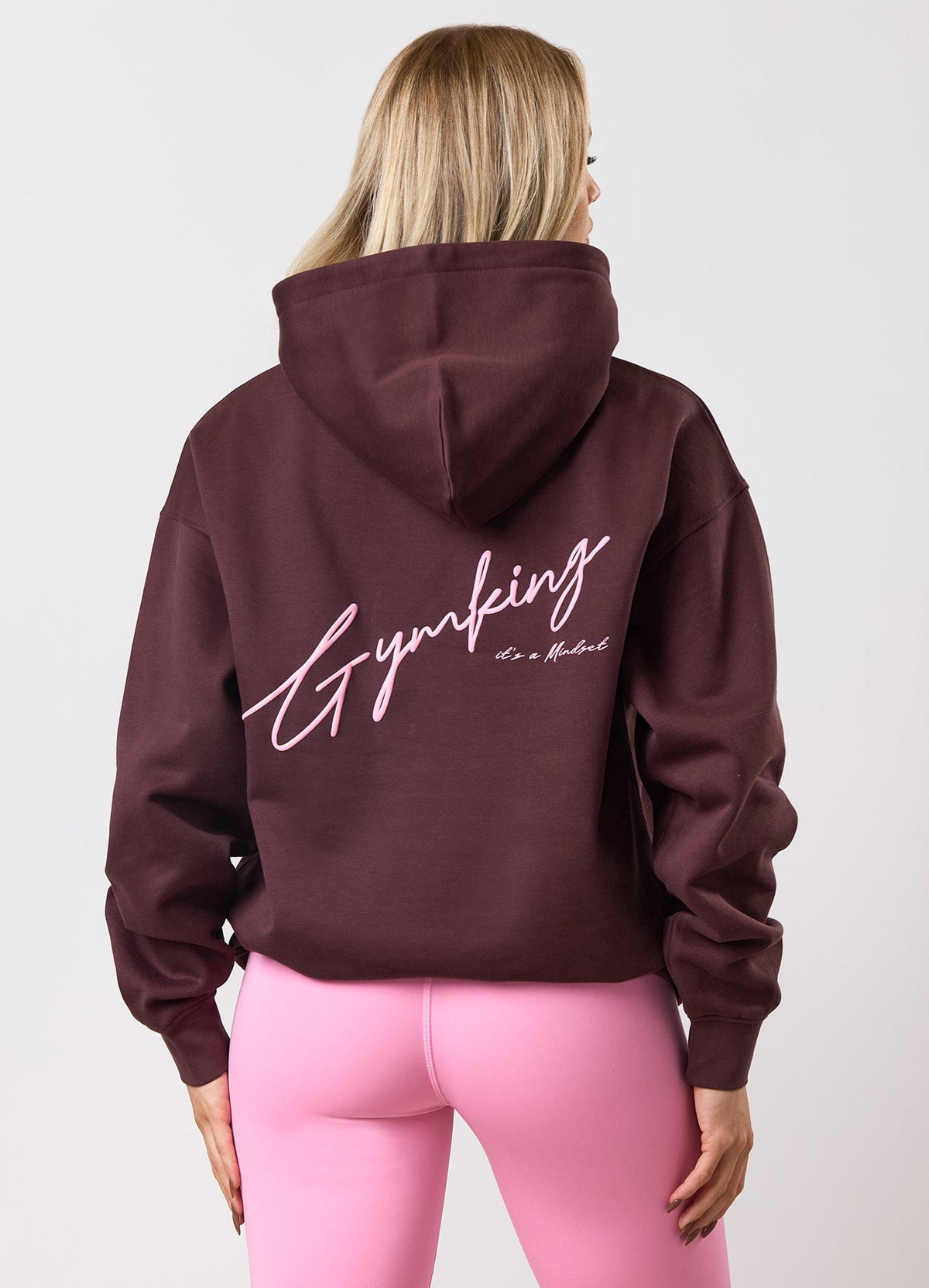 Gym King Script Mindset Hoodie - Espresso