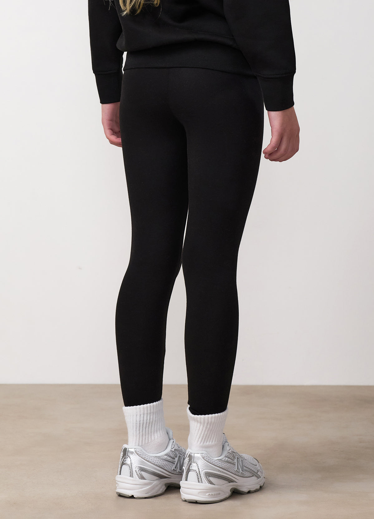Gym King Older Kids Script Jersey Legging - Black / White