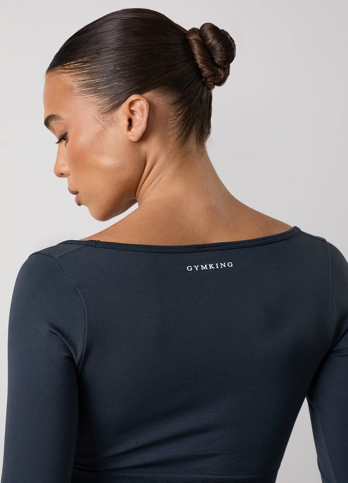 Gym King Sculpt T-shirt met lange mouwen - Middernachtblauw