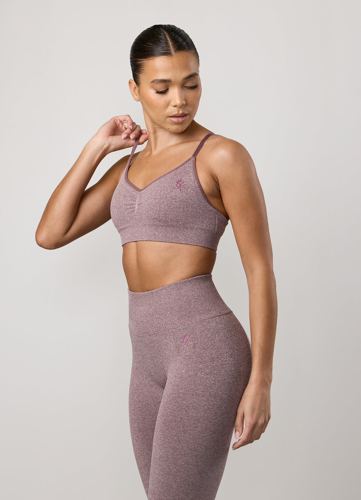 Gym King Sculpt Marl Scrunch-bh - Druif