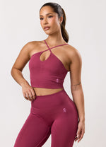 Gym King Sculpt Scrunch Multiway Tank - Pomegranate thumbnail