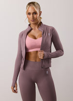 Gym King Sculpt Seamless Full Zip - Purple Fog thumbnail