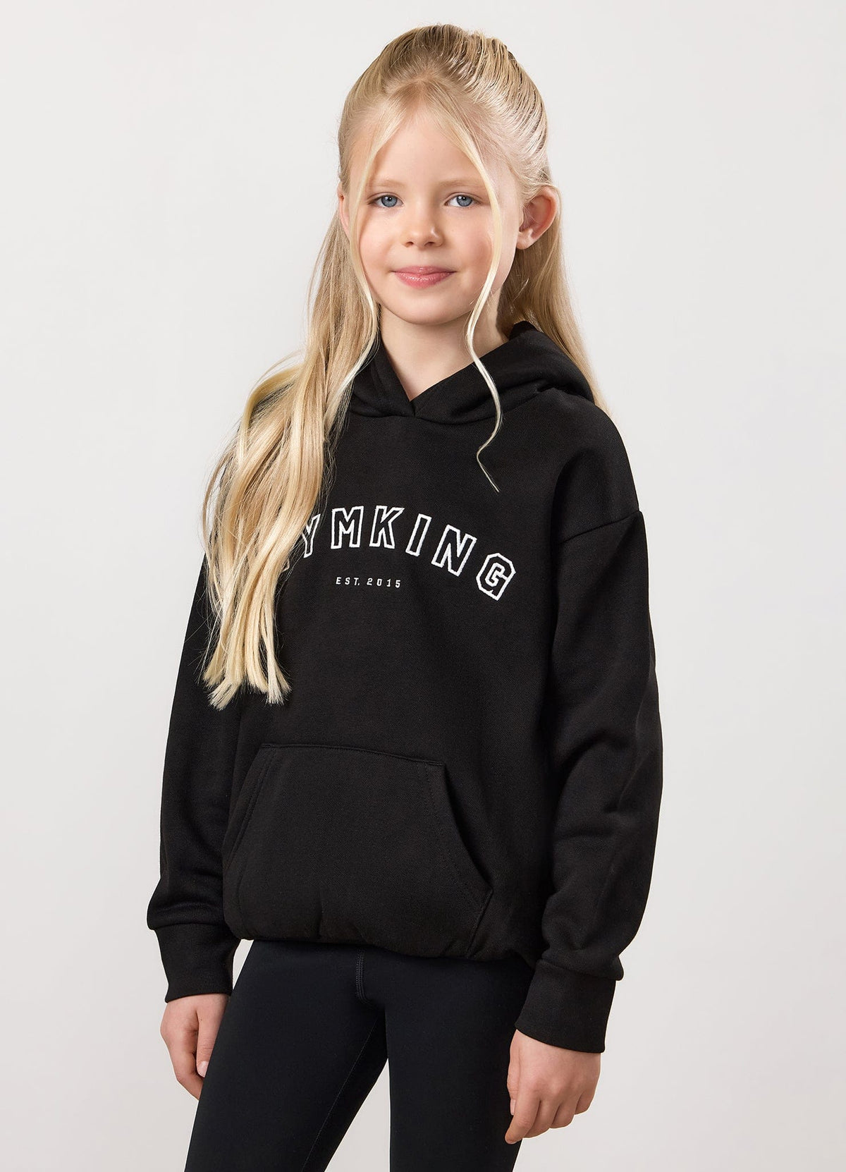 Gym King Kids Shadow Oversized Hoodie - Black