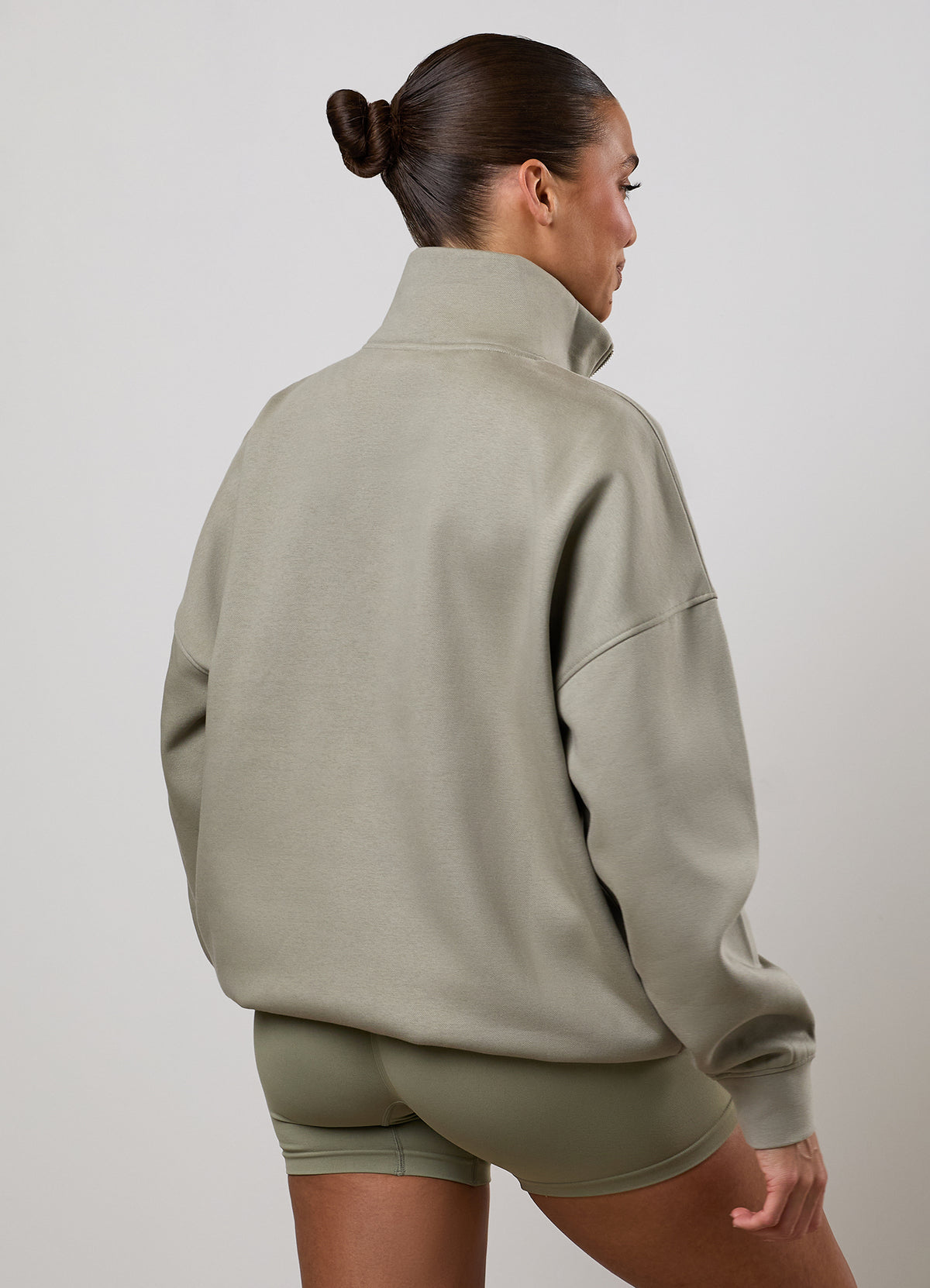 Gym King Shadow 1/4 Zip Funnel - Eucalyptus