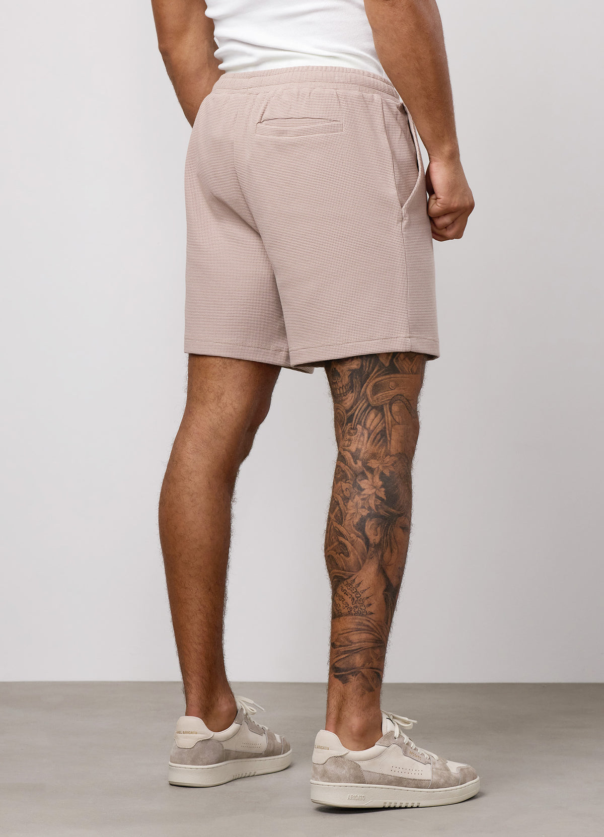 Gym King Signature Waffle Short - Warm Taupe
