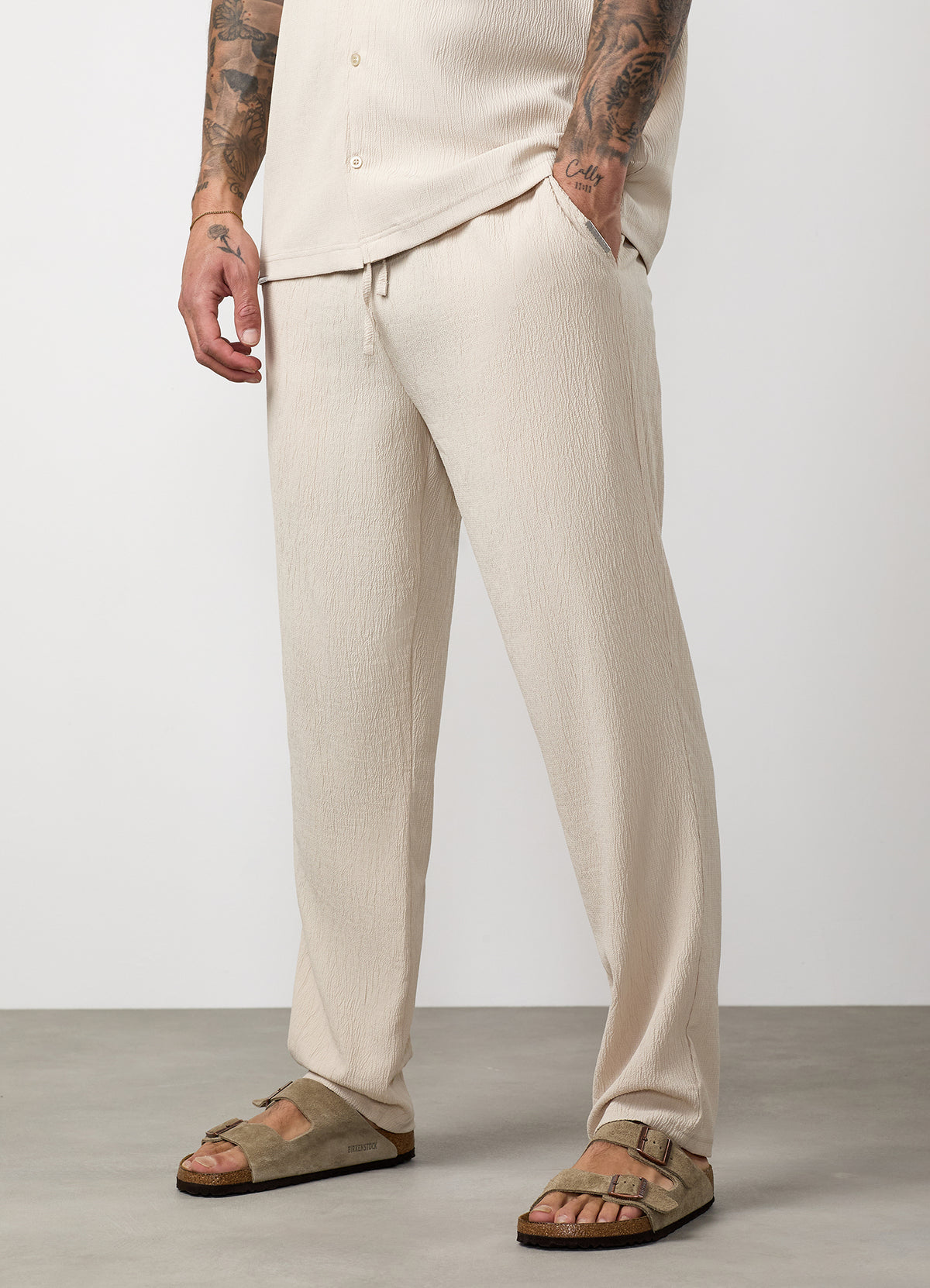 Gym King Signature Woven Trouser - Clay