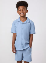 Gym King Younger Kids Signature Woven Shirt - Powder Blue thumbnail