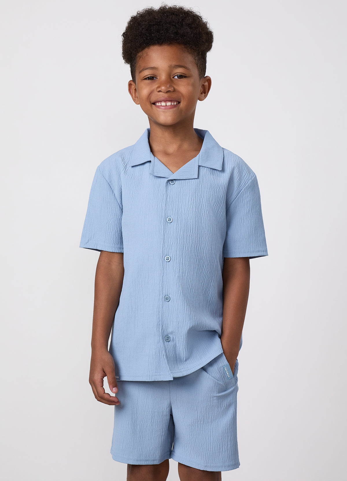 Gym King Younger Kids Signature Woven Shirt - Powder Blue