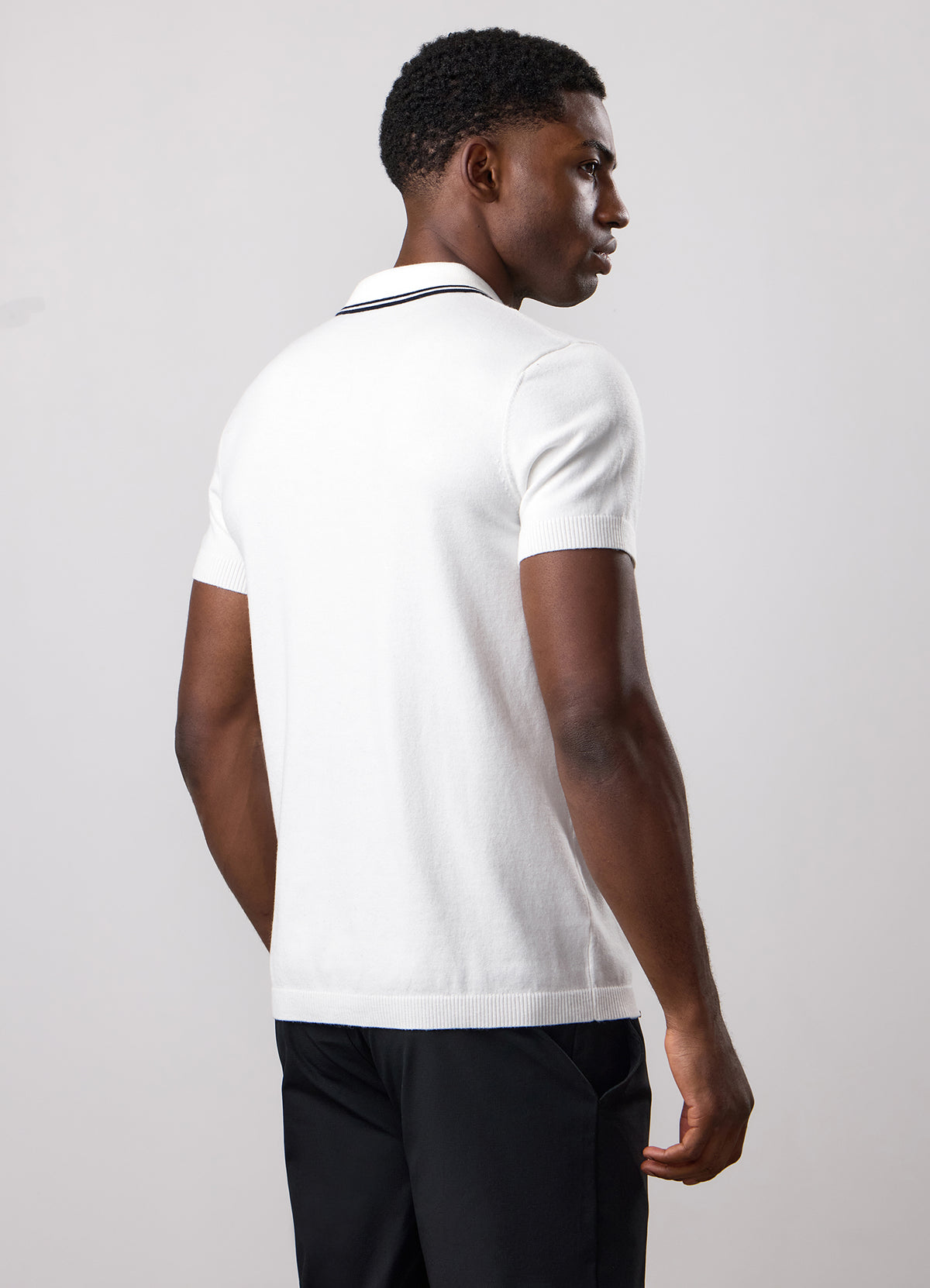Gym King Portals Knitted Tipping Polo - Cream