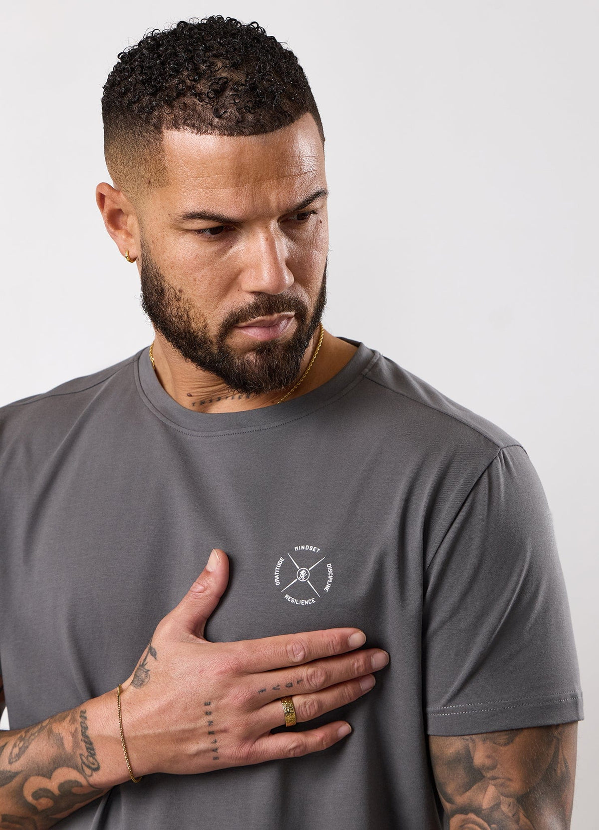 Gym King Stoic Esja Jersey T-Shirt - Fossil Grey