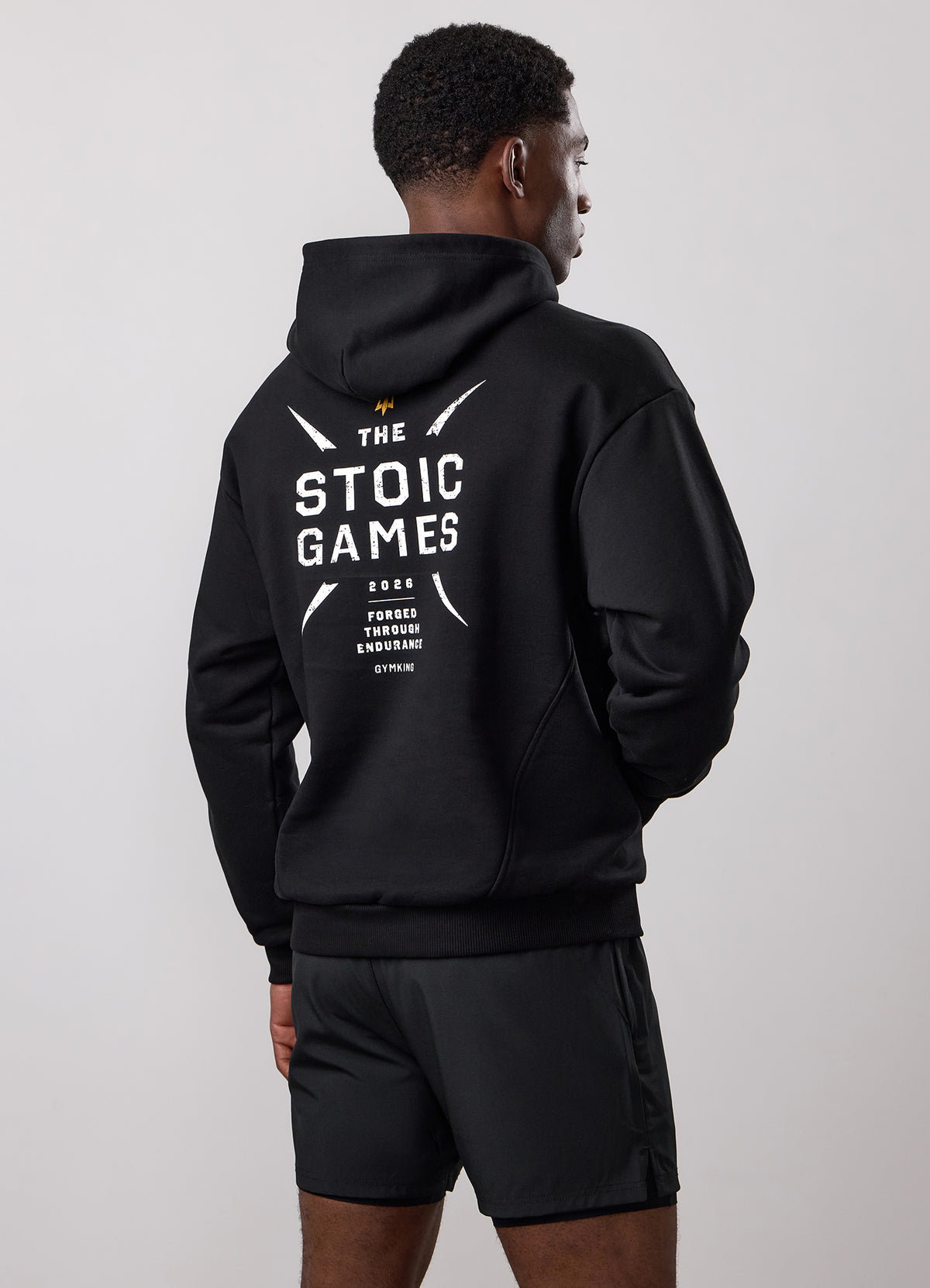 Gym King Stoic Games Loopback Hoodie - Black