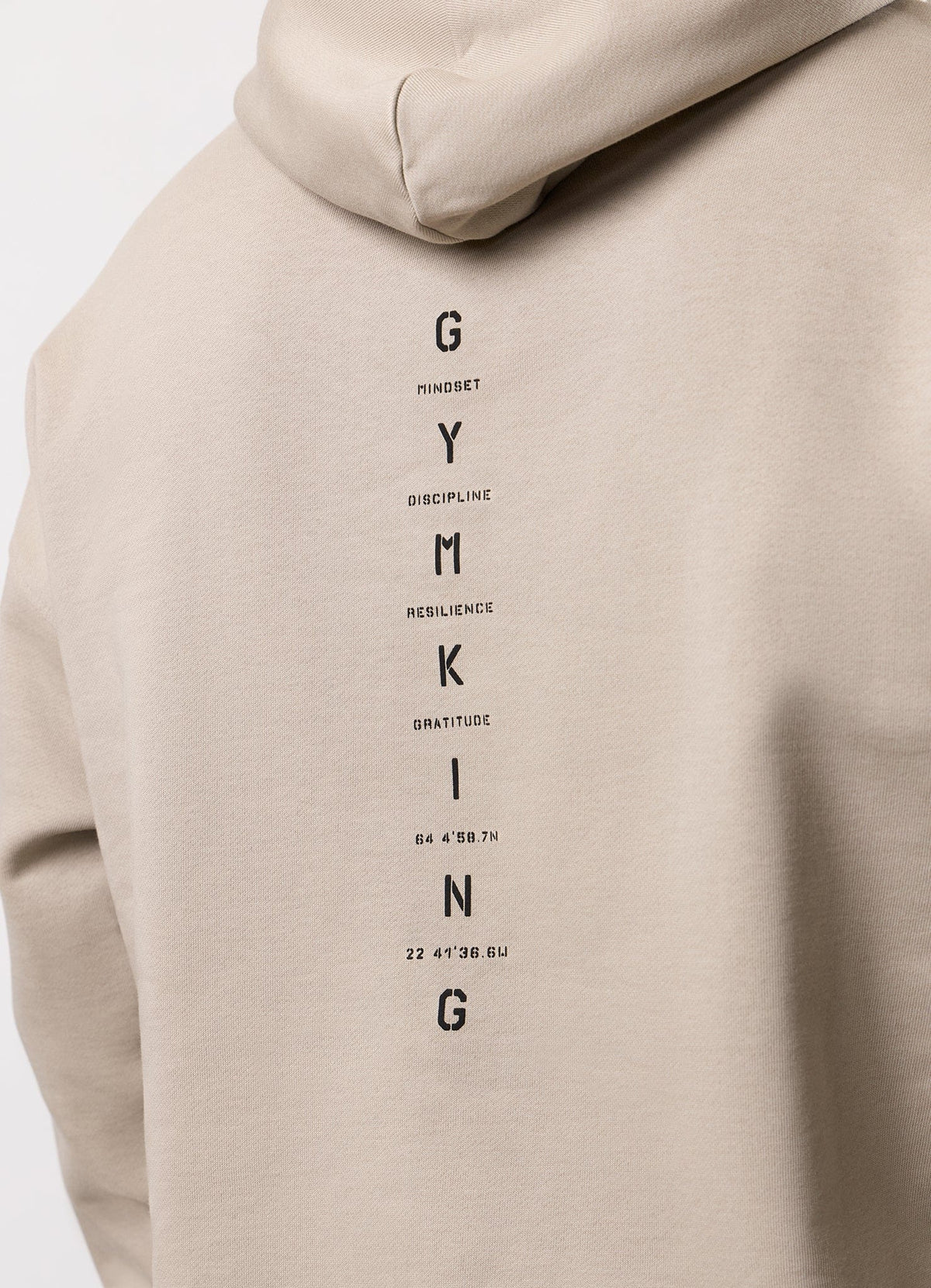 Gym King Stoic Krafla Loopback Hoodie - Sand Stone