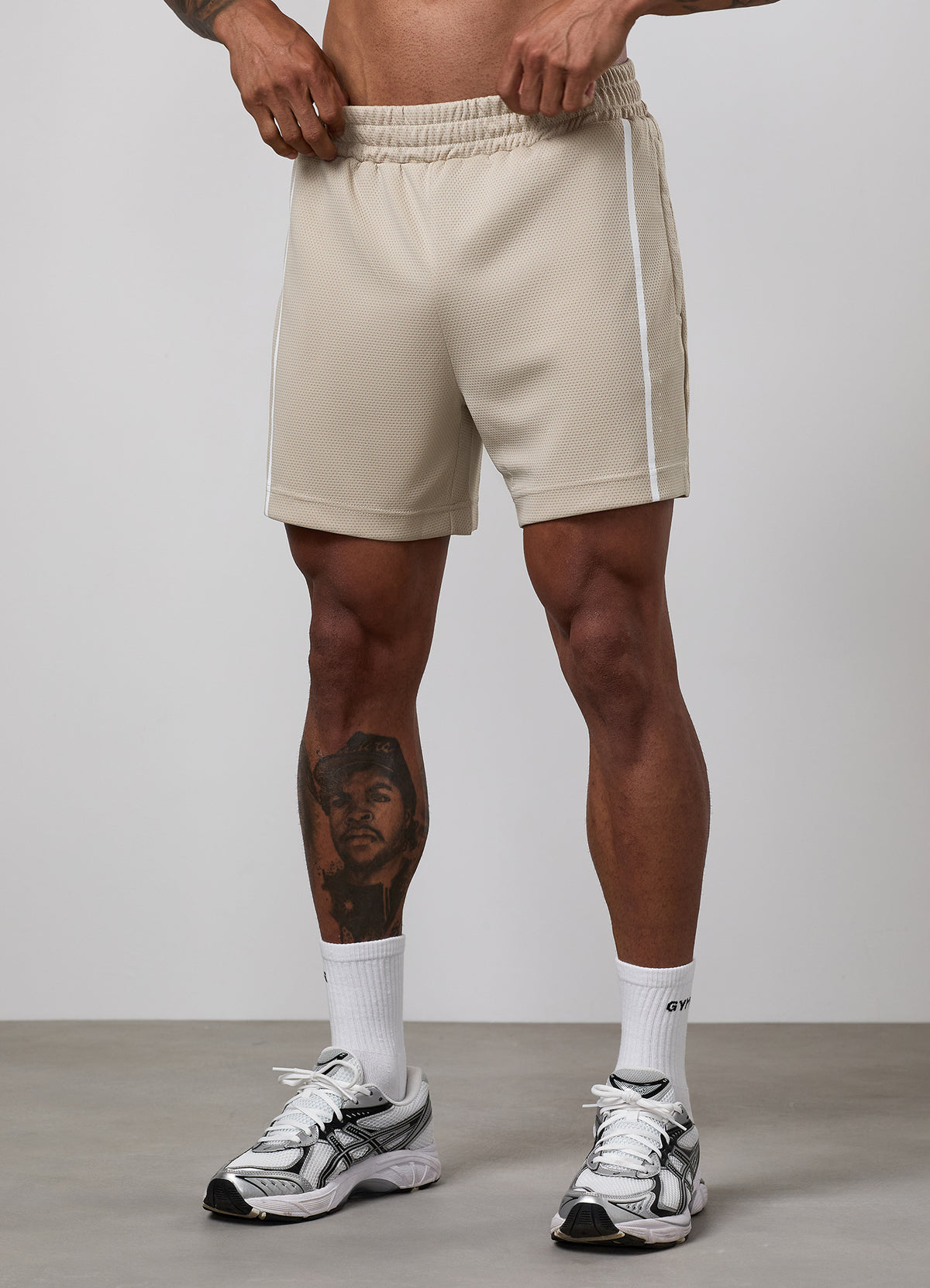 Gym King Synergy Mesh 6" Short - Vanilla Brown