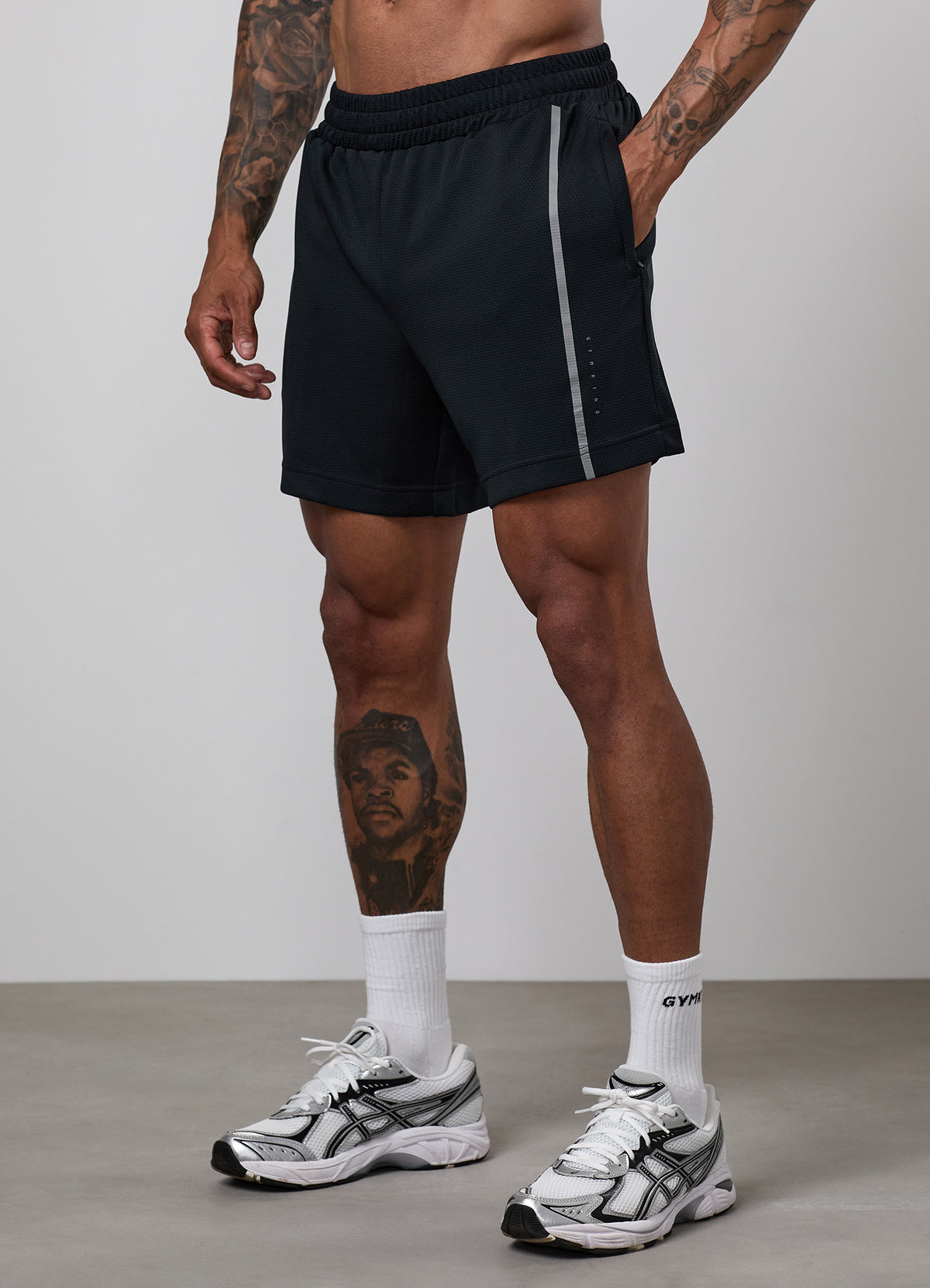 Gym King Synergy Mesh 6" Short - Black