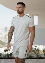 Gym King Taped Jersey T-Shirt - Light Stone thumbnail
