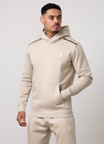 Gym King Taped Fleece Hoodie - Light Stone thumbnail