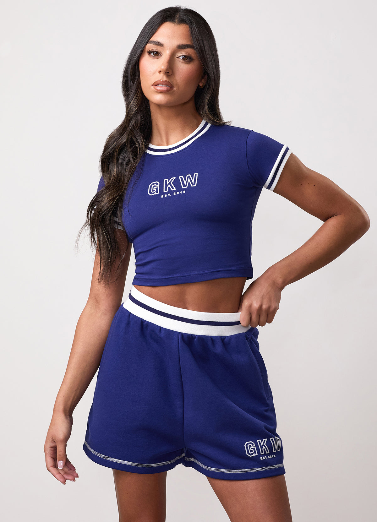 Team GKW Crop T-Shirt With Tipping - Galaxy Blue