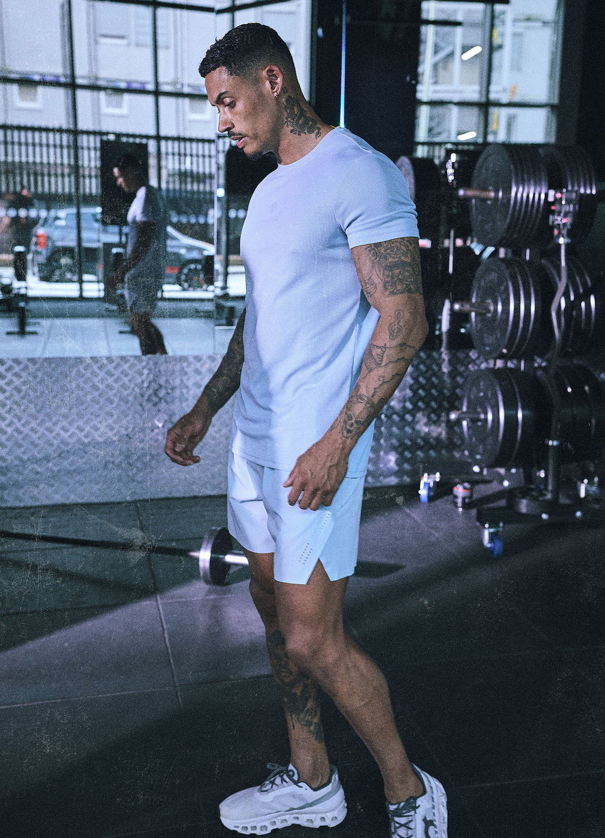 Gym King Rebellion Shadow 5" Training Short - Sky Blue