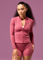 Gym King 365 Long Sleeve Full Zip Funnel - Berry thumbnail