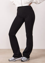 Gym King Victory Cotton Jersey Flared Legging - Black thumbnail