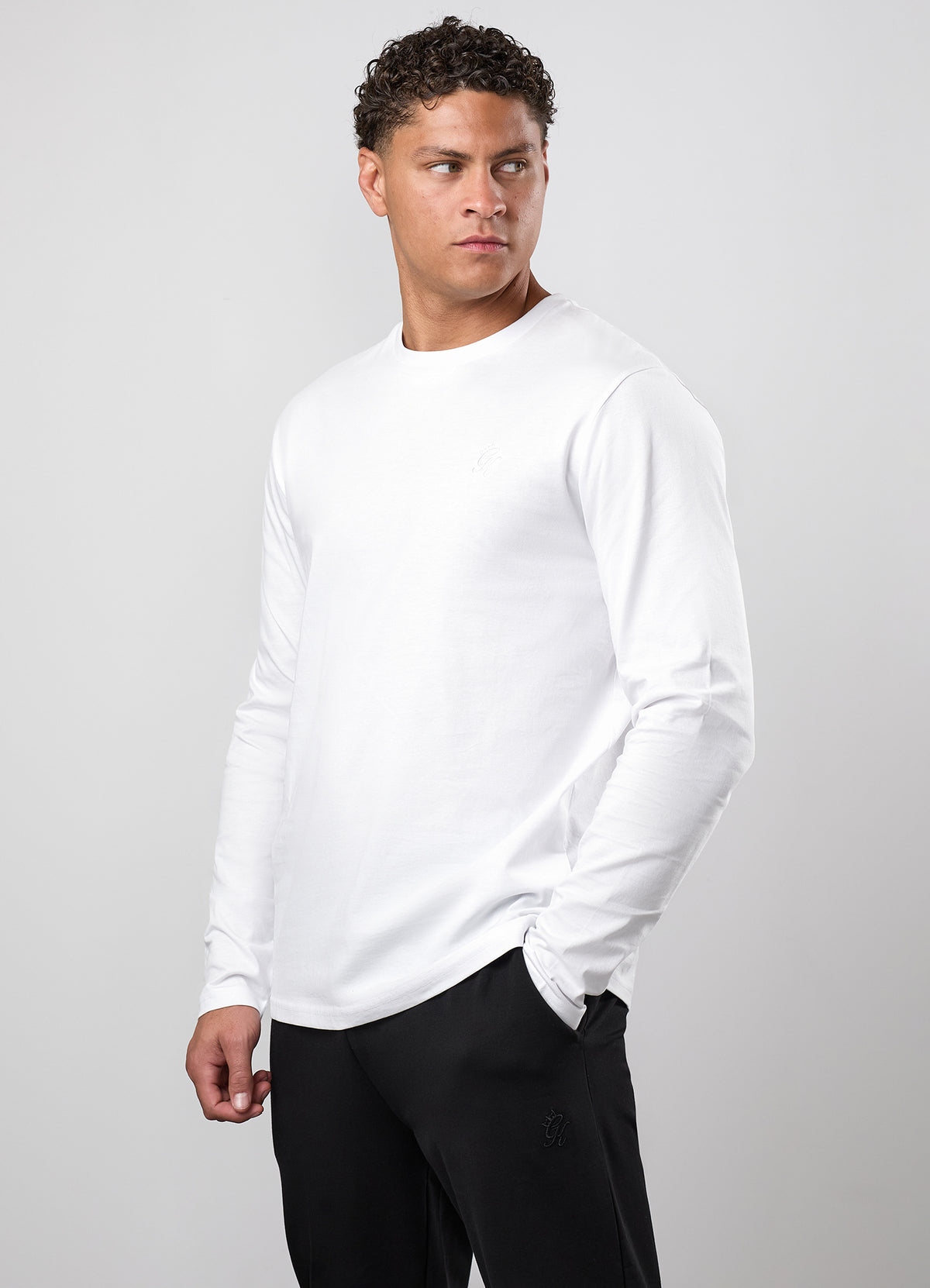 Gym King Victory Jersey T-shirt met lange mouwen - Wit