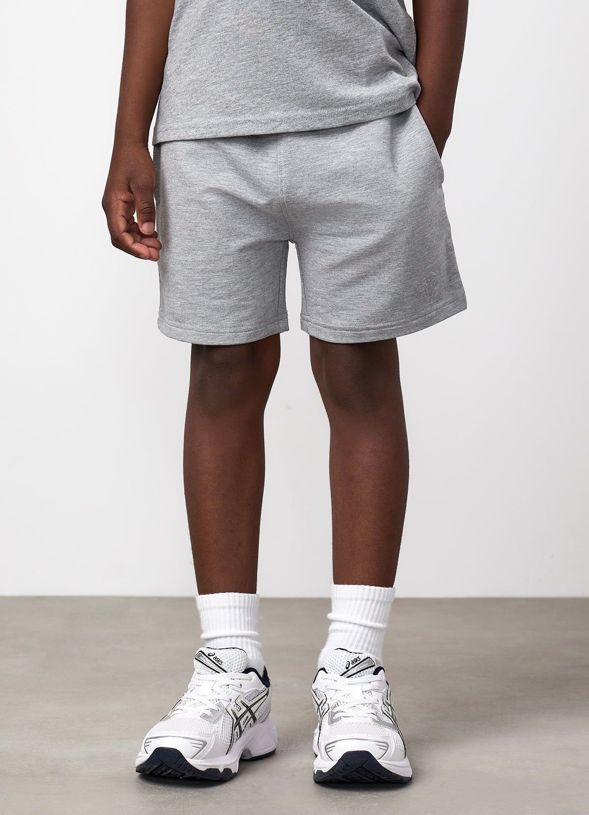 Gym King Older Kids Victory Loopback Short - Grey Marl