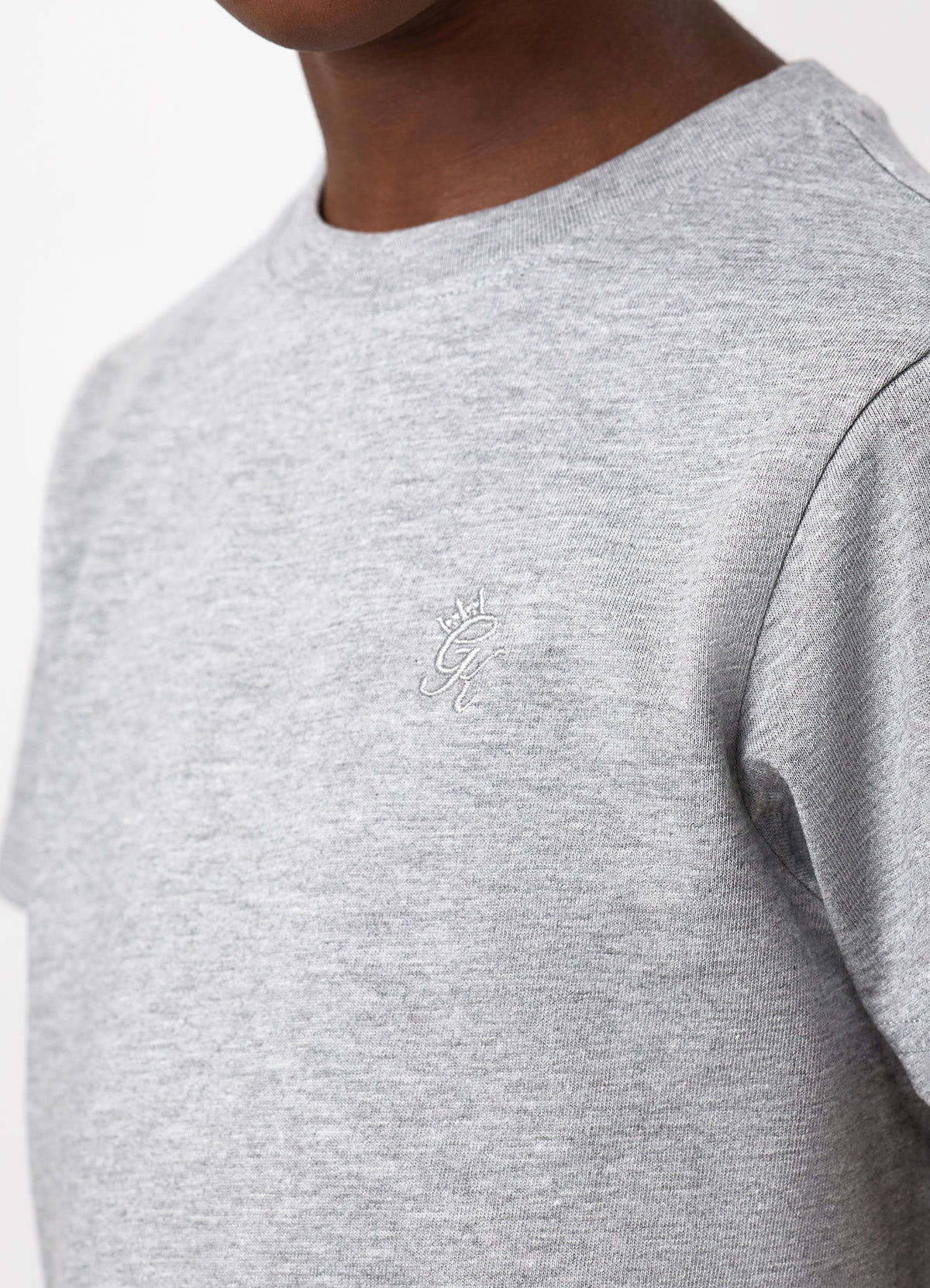 Gym King Older Kids Victory Jersey T-Shirt - Grey Marl