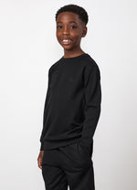 Gym King Older Kids Victory Loopback Crew - Black thumbnail